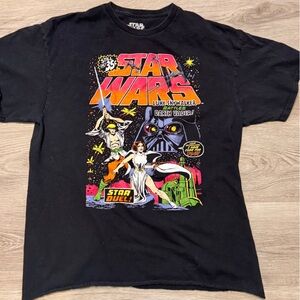 MAD Engine Star Wars Black T-Shirt with Comic Book Graphic Logo